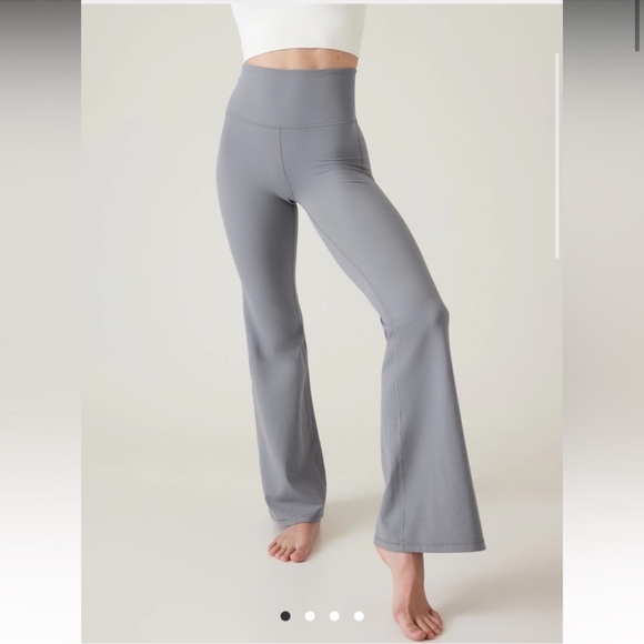 Athleta Pants - Athleta high rise medium petite Elation Flare Pant legging Lavender blue Gray